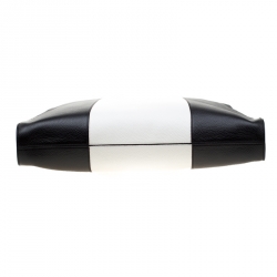 Emporio Armani Black/White Leather Tote