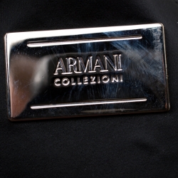 Pre Owned حقيبة ساتشل أرماني ك�وليزيوني نايلون مقوى فضية