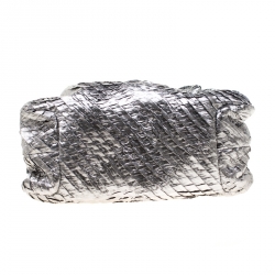 Pre Owned حقيبة ساتشل أرماني كوليزيوني نايلون مقوى فضية