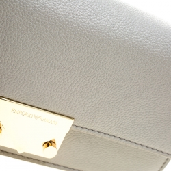 Emporio Armani Grey Leather Chain Crossbody Bag