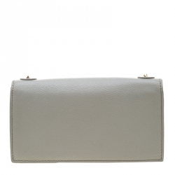 Emporio Armani Grey Leather Chain Crossbody Bag