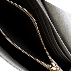 Emporio Armani Grey Leather Chain Crossbody Bag