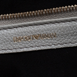 Emporio Armani Grey Leather Chain Crossbody Bag