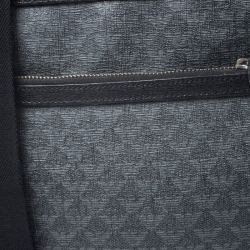 Emporio Armani Grey/Black Coated Canvas Messenger Bag