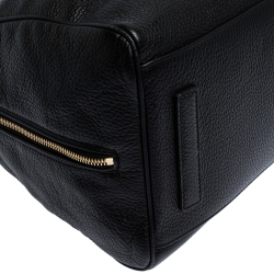 Pre Owned Emporio Armani Black Leather Dome Satchel