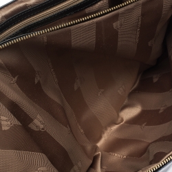 Pre Owned Emporio Armani Black Patent Leather Oversized Clutch