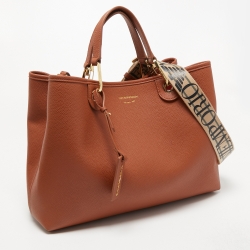 Pre Owned Emporio Armani Brown Leather MyEA Tote