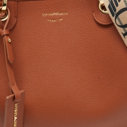 Pre Owned Emporio Armani Brown Leather MyEA Tote