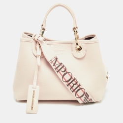 Emporio Armani Blush Pink Leather Small MyEA Shopper Tote