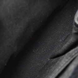 Pre Owned Emporio Armani Black Croc Embossed Leather Small Beverly Tote