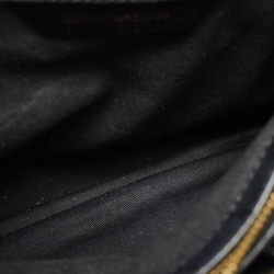 Pre Owned Emporio Armani Black Croc Embossed Leather Small Beverly Tote