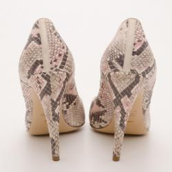 Pre Owned Emporio Armani Pink Python Pumps Size 38