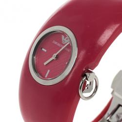 Emporio Armani Pink Resin AR0741 Women's Wristwatch 30MM