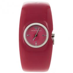 Emporio Armani Pink Resin AR0741 Women's Wristwatch 30MM