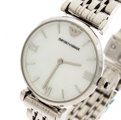 Emporio Armani Mother of Pearl Stainless Steel Classic AR1682 Women's Wristwatch 32 mm