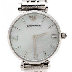 Emporio Armani Mother of Pearl Stainless Steel Classic AR1682 Women's Wristwatch 32 mm