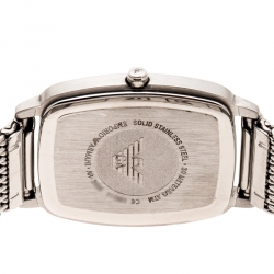 Pre Owned Emporio Armani Silver Stainless Steel Epsilon AR2495 Women's Wristwatch 24 mm