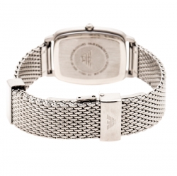 Pre Owned Emporio Armani Silver Stainless Steel Epsilon AR2495 Women's Wristwatch 24 mm