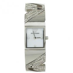 Emporio Armani Crystal Set Bangle Womens Wristwatch 20 MM