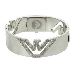 Emporio Armani Crystal Set Bangle Womens Wristwatch 20 MM