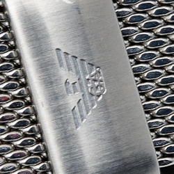 Pre Owned Emporio Armani Mother of Pearl Two Tone Stainless Steel AR2068 Women's Wristwatch 32 mm