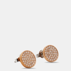 Pre Owned Emporio Armani Mother of Pearl Two Tone Stainless Steel  AR80019 Women's Wristwatch 32 mm &  Earings Set