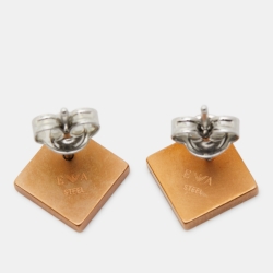 Pre Owned Emporio Armani Mother of Pearl Two Tone Stainless Steel  AR80019 Women's Wristwatch 32 mm &  Earings Set