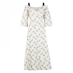 Erdem SS'17 Ivory Ottoman Jacquard Floral Karol Dress L