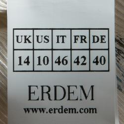 Pre Owned  فستان ايرديم SS'17  كيرول زهور جاكارد أوتومين عاجي L