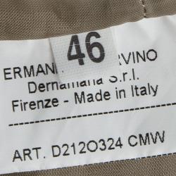 Pre Owned Ermanno Scervino Beige Wool Pleated Mini Skirt L