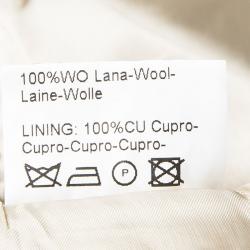 Pre Owned Ermanno Scervino Beige Wool Pleated Mini Skirt L