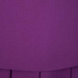 Pre Owned Ermanno Scervino Purple Wool Pleated Mini Skirt M