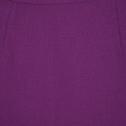 Ermanno Scervino Purple Wool High Waist Midi Skirt M