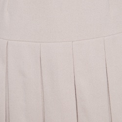 Ermanno Scervino Beige Wool Pleated Mini Skirt M