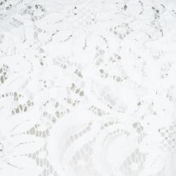 Pre Owned Ermanno Scervino White Floral Lace Sleeveless Top S