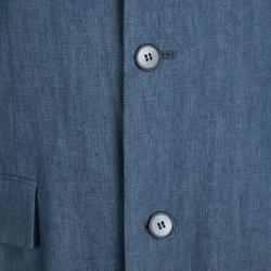 Ermanno Scervino Denim Embellished Long Jacket S