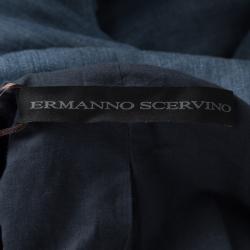 Ermanno Scervino Denim Embellished Long Jacket S