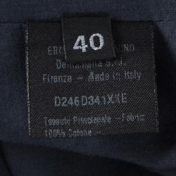 Ermanno Scervino Denim Embellished Long Jacket S