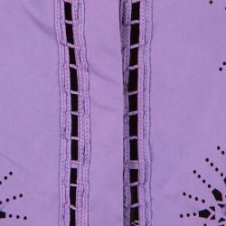 Ermanno Scervino Purple Laser Cut Hooded  Button Front Jacket  M