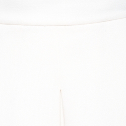 Ermanno Scervino Cream Textured Wool Inverted Pleat A Line Skirt S