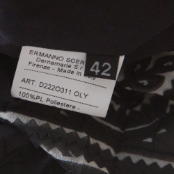 Ermanno Scervino Black Applique Border Detail Pleated Maxi Skirt M