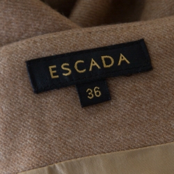 Escada Camel Brown Wool and Cashmere Flared Roisin Skirt M