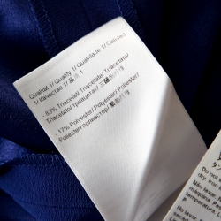 Pre Owned Escada Bluebell Blue Crepe High Waist Tovah Trousers L