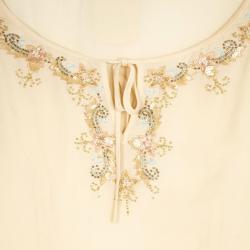 Pre Owned Escada Embellished Silk Top S