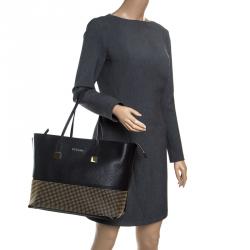 Pre Owned Escada Black Leather Studded Zip Tote