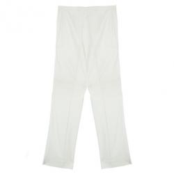 Pre Owned Escada Off-White Embroidered Suit M