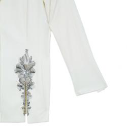 Pre Owned Escada Off-White Embroidered Suit M