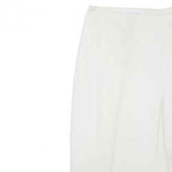 Pre Owned Escada Off-White Embroidered Suit M