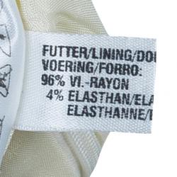 Pre Owned Escada Off-White Embroidered Suit M