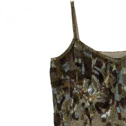 Pre Owned Escada Embellished Strapless Top M